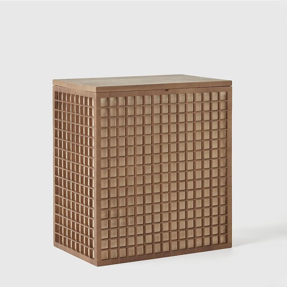 2) Marie Kondo Shoji 2-Section Bamboo Hamper