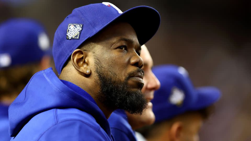 García watched Game 4 from the dugout. - Mark J. Rebilas/USA TODAY Sports/Reuters