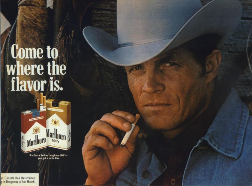 In this undated photo courtesy of Susan Lawson shows Eric Lawson. Lawson, who portrayed the rugged Marlboro man in cigarette ads during the late 1970s, has died. He was 72. Lawson died Jan. 10, 2014, at his home in San Luis Obispo, Calif., of respiratory failure due to chronic obstructive pulmonary disease, or COPD, his wife, Susan Lawson said Sunday, Jan. 26, 2014. (AP Photo/Lawson Family)