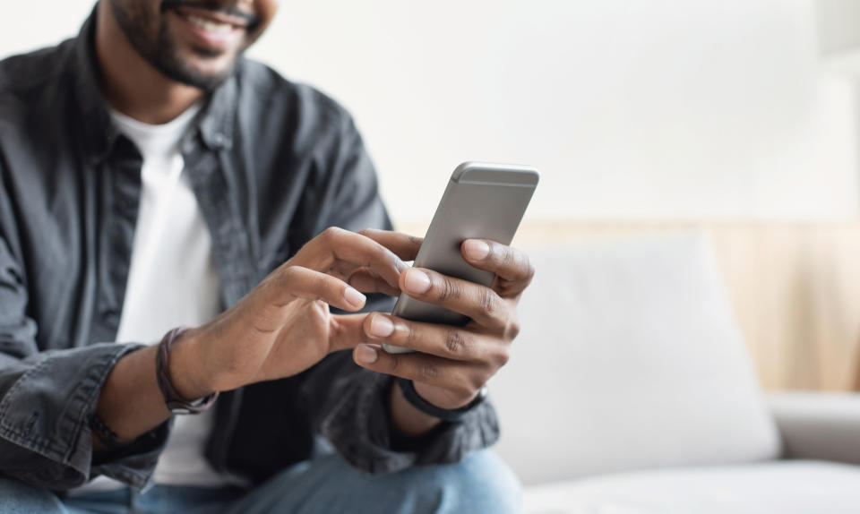 A man using his phone