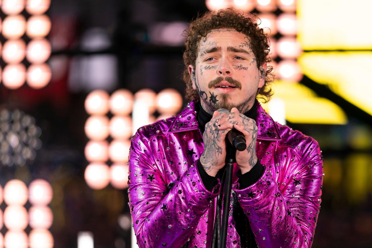 Post Malone performing last New Year's Eve in Times Square, He'll come to Columbus Sept, 18 as part of his 'Twelve Carat' tour.
