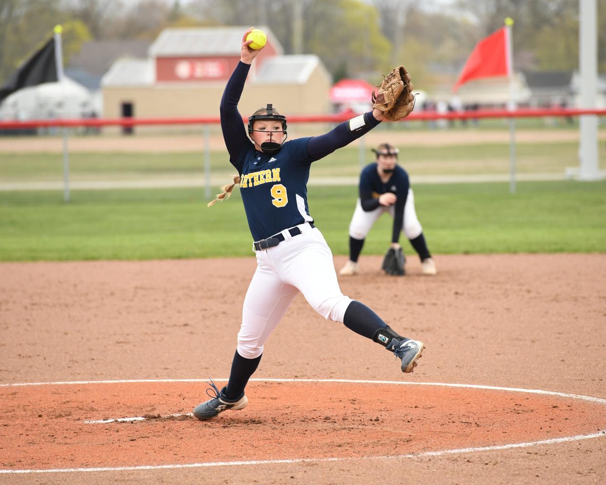 Port Huron Northern's Sydney Betts throws a pitch during a game last season.