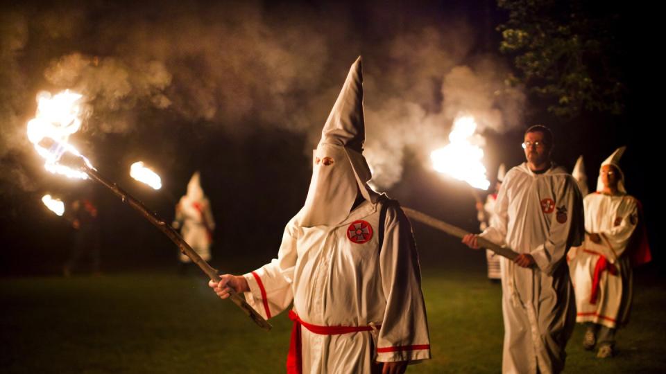 Mitglieder des rassistischen Ku-Klux-Klan.