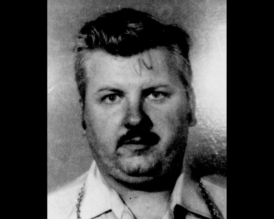 FILE - This 1978 file photo shows serial killer John Wayne Gacy. The case of John Wayne Gacy has helped authorities solve another slaying, one that he didn’t commit. The Cook County Sheriff’s Office is scheduled to announce Wednesday, April 23, 2014, they have identified the remains found in a forest preserve in 2008 as those of 22-year-old Edward Beaudion of Chicago. Beaudion was identified after his relatives came forward to submit DNA samples as part of the effort to identify several of Gacy’s 1970s victims. Authorities believe Missouri resident Jerry Jackson killed Beaudion in 1978. But without a body at the time, they never charged him. Jackson died last year at age 62. (AP Photo/File)