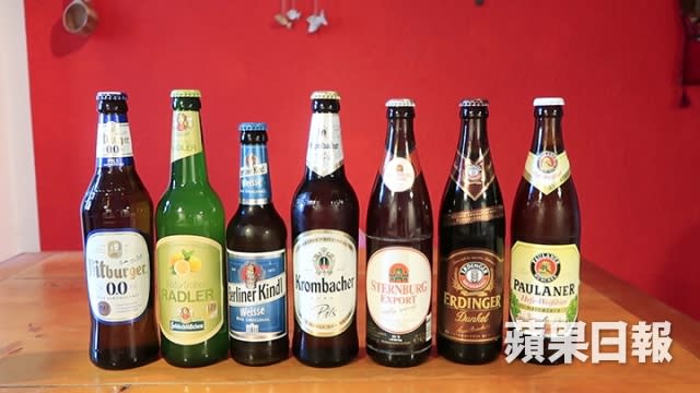 七款各有特色的德國本土啤酒。