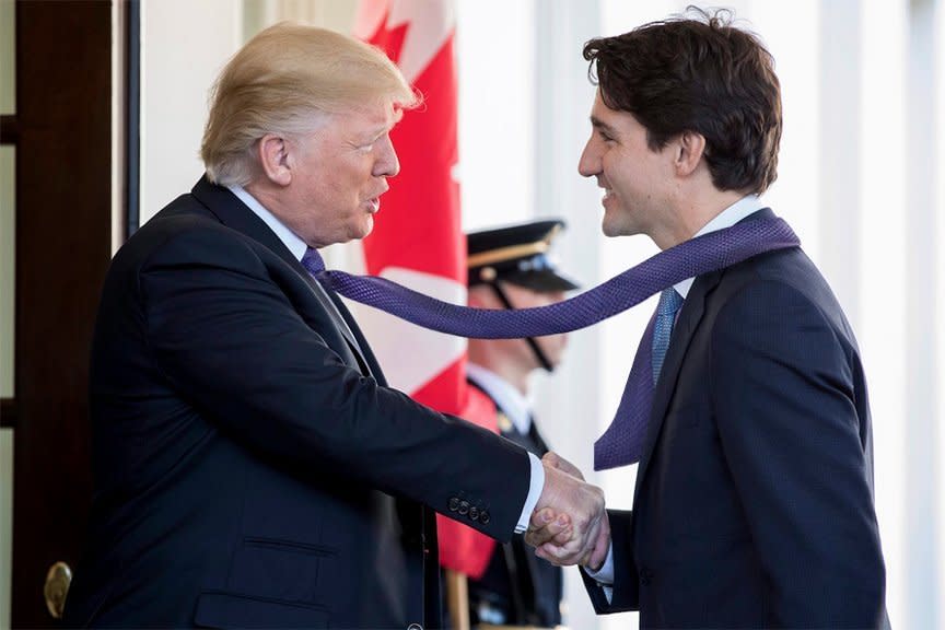 The color of the tie doesn't matter, the creator said. What's important is how Trump is reacting to the other person in the photo. "But it's funny, how the tie becomes a character," he said.