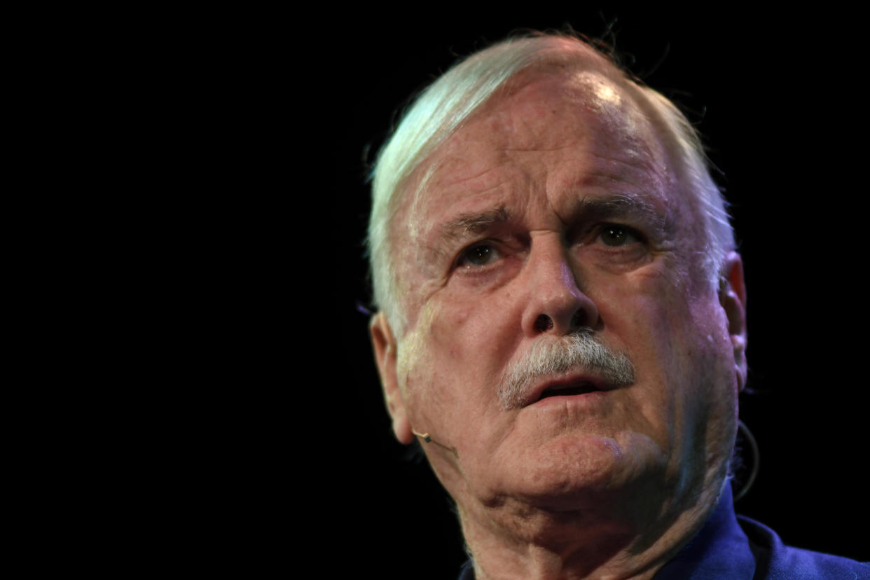 John Cleese, an English actor, comedian, screenwriter, and producer speaks at Pendulum Summit, World's Leading Business & Self Empowerment Summit, in Dublin Convention Center.
On Thursday, January 10, 2019, in Dublin, Ireland. (Photo by Artur Widak/NurPhoto via Getty Images)