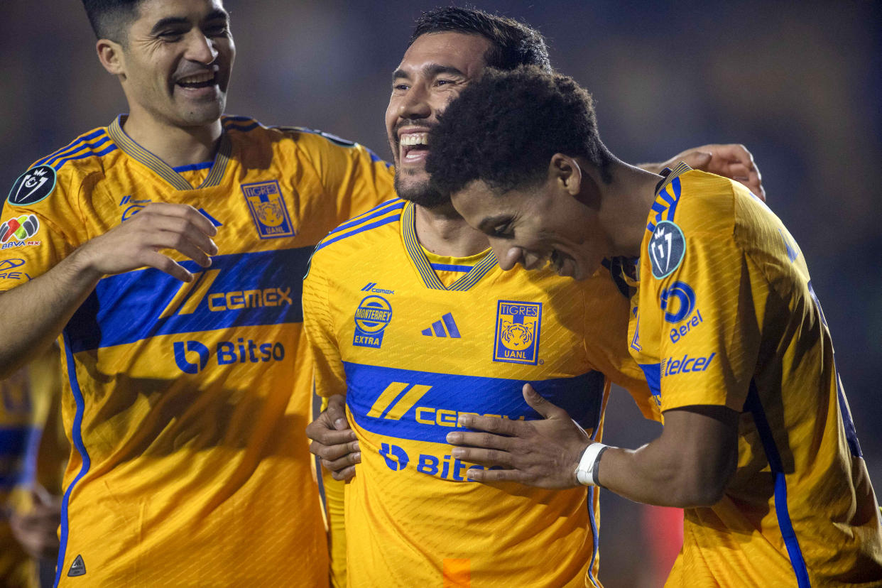 Tigres superó al Vancouver Whitecaps y avanzó a Octavos de Final de la Concachampions. (Julio Cesar AGUILAR / AFP)