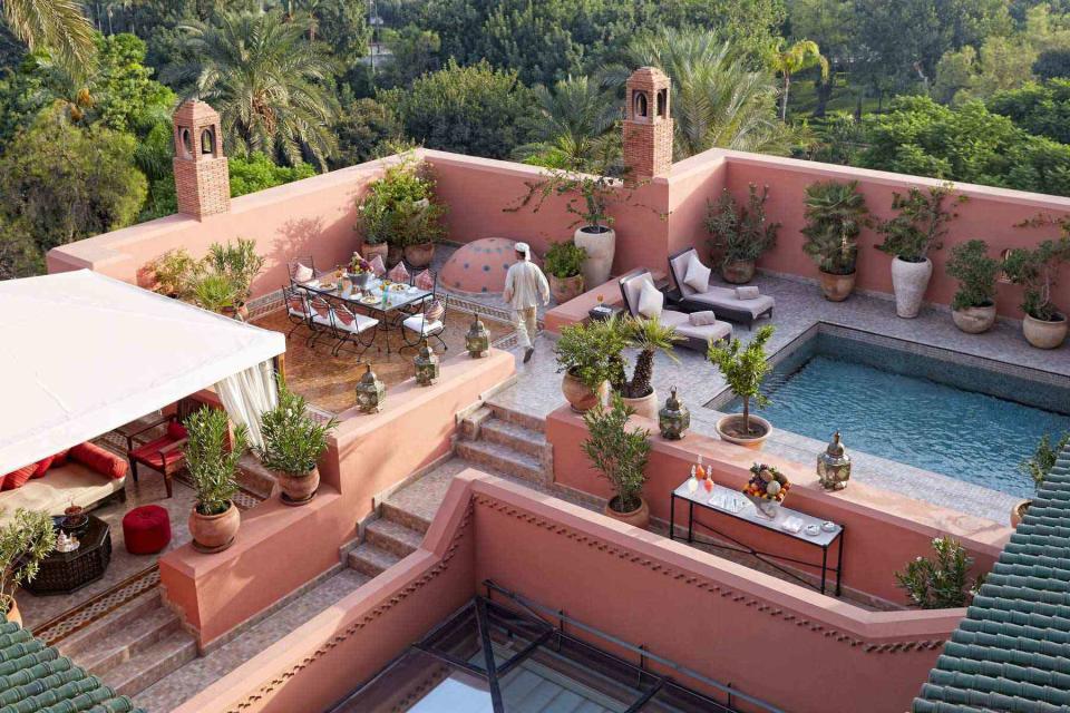 Courtesy of Royal Mansour  The Grand Riad Suite at the Royal Mansour in Marrakech includes a private terrace with swimming pool.
