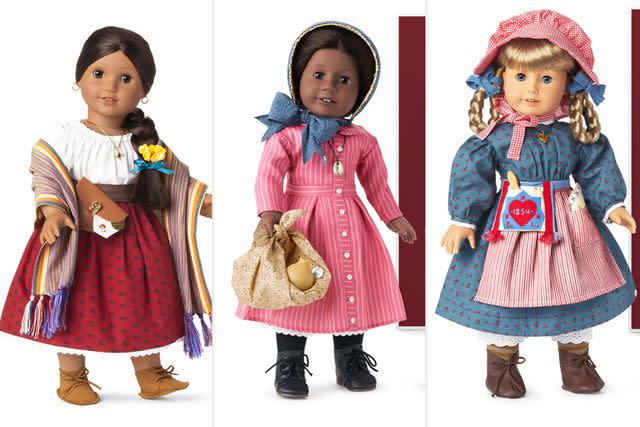 <p>American Girl</p> From left: American Girl dolls Josefina Montoya, Addy Walker and Kirsten Larson in their original outfits.