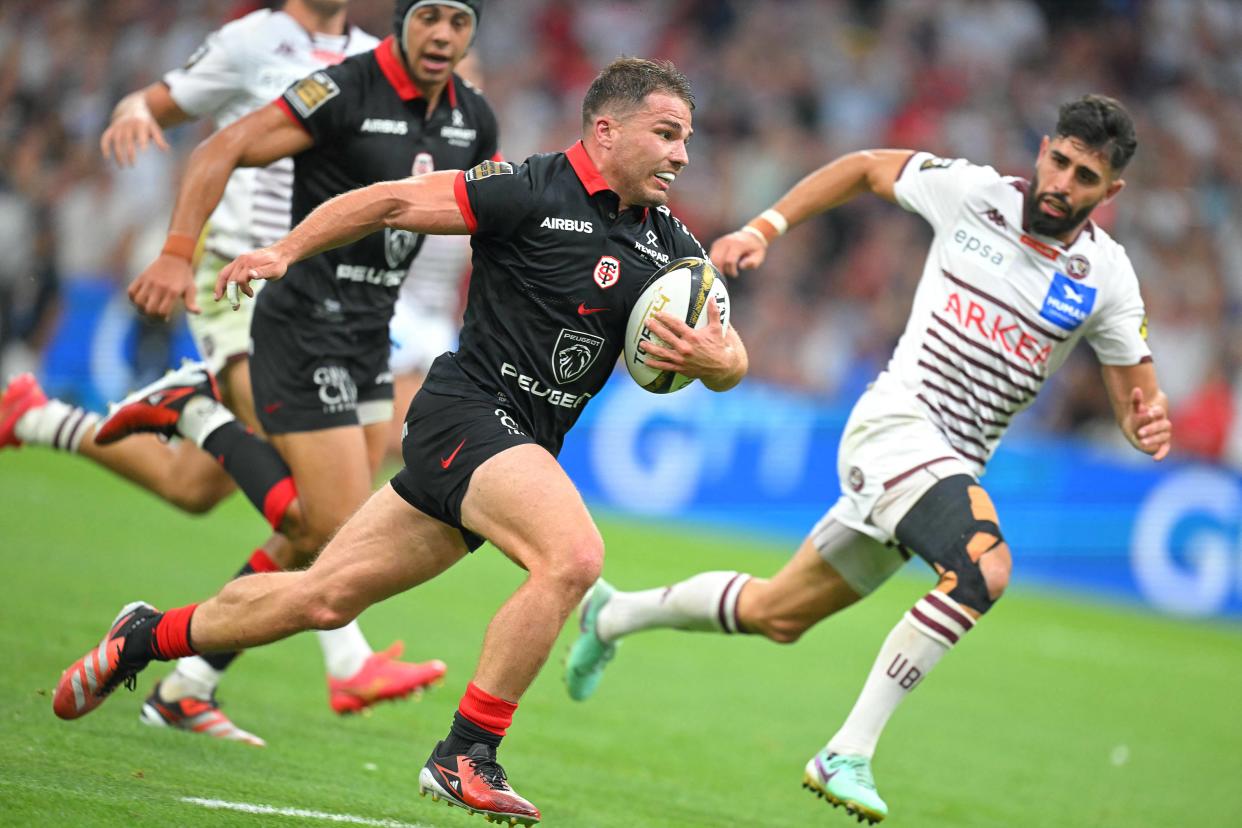 Antoine Dupont a inscrit deux essais lors de la finale du Top 14 remportée par le Stade Toulousain contre l’Union Bordeaux-Bègles. 