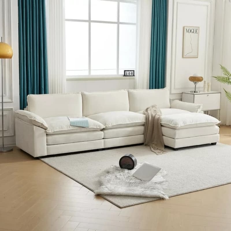 Ktaxon Sectional Sofa L Shaped Couch with Chaise Living Room Sleeper Set