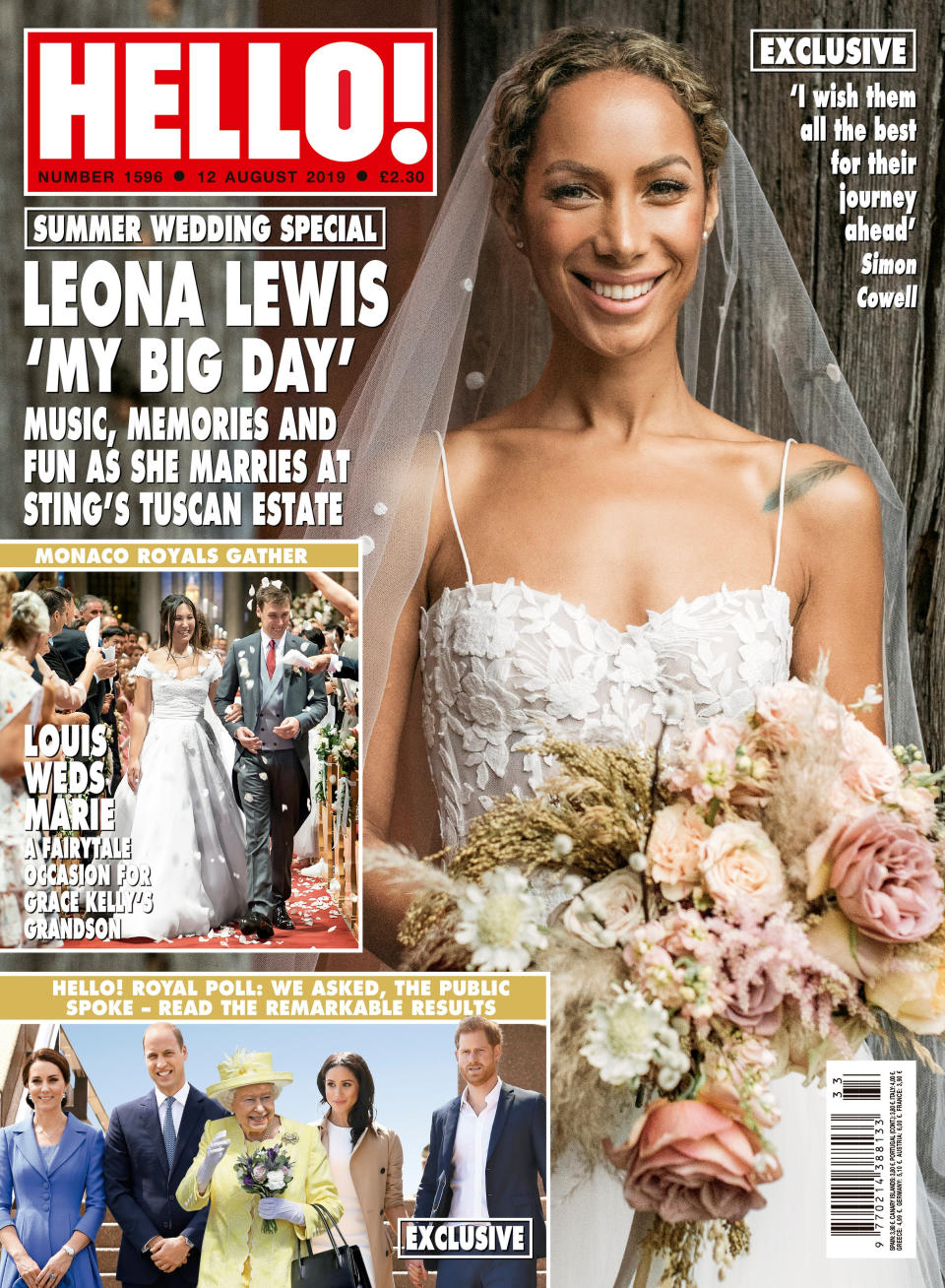 Leona Lewis on the cover of Hello!. [Photo: Hello!/Press Association Images]