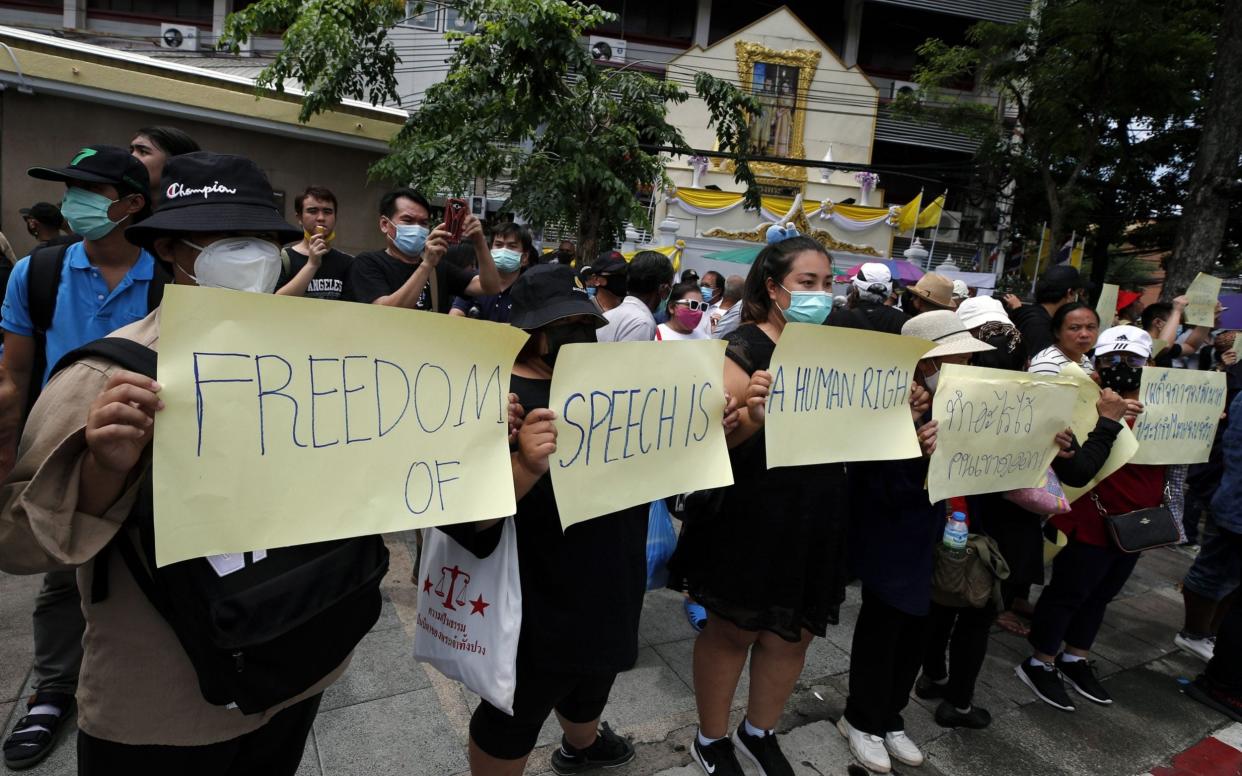 Pro-democracy protesters call for freedom of speech in Bangkok - DIEGO AZUBEL/EPA-EFE/Shutterstock /Shutterstock