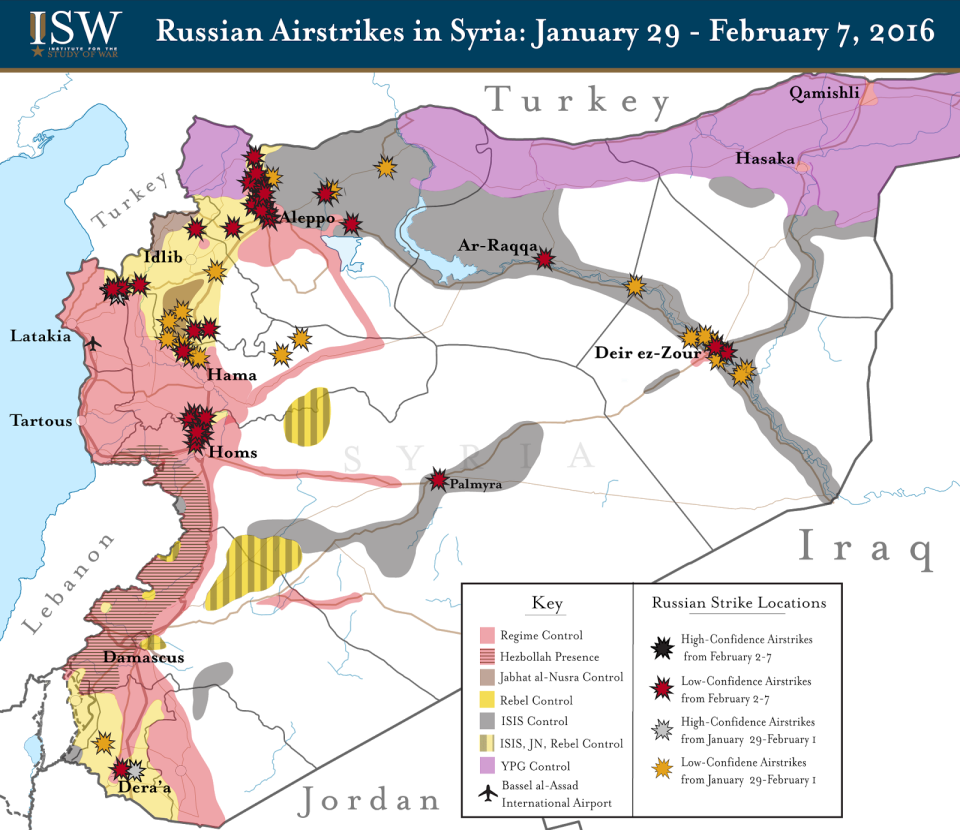 Russian Airstrikes 29 JAN 07 FEB (1)