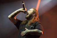 <p>NEW ORLEANS, LA – OCTOBER 29: Post Malone performs during the 2017 Voodoo Music + Arts Experience at City Park on October 29, 2017 in New Orleans, Louisiana. (Photo by Erika Goldring/Getty Images) </p>