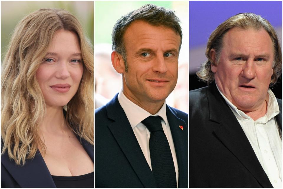 Lea Seydoux criticised French president Emmanuel Macron’s comments in defence of Gerard Depardieu (Getty)