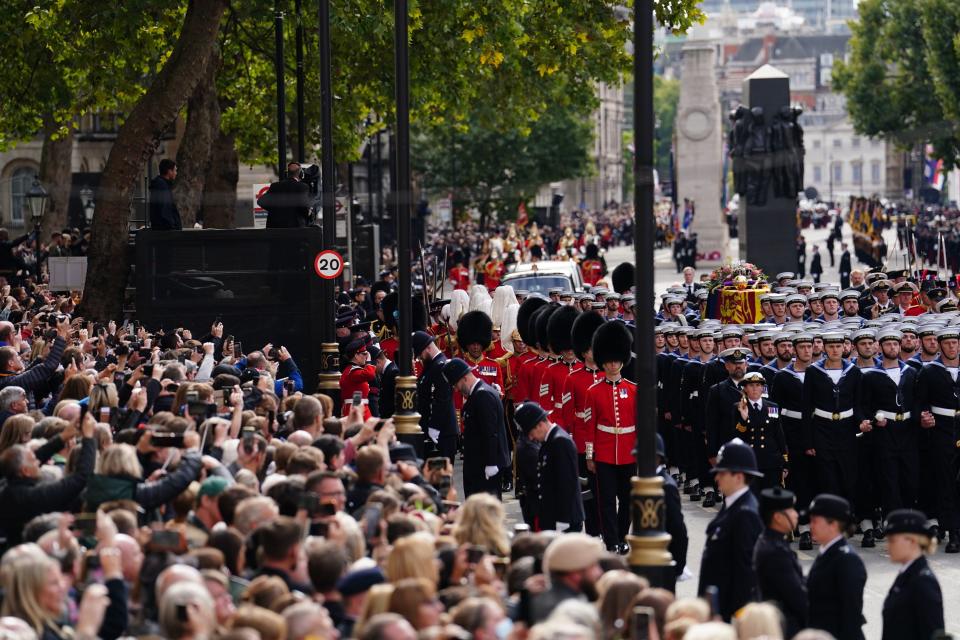Crowds gather for Queen Elizabeth's funeral