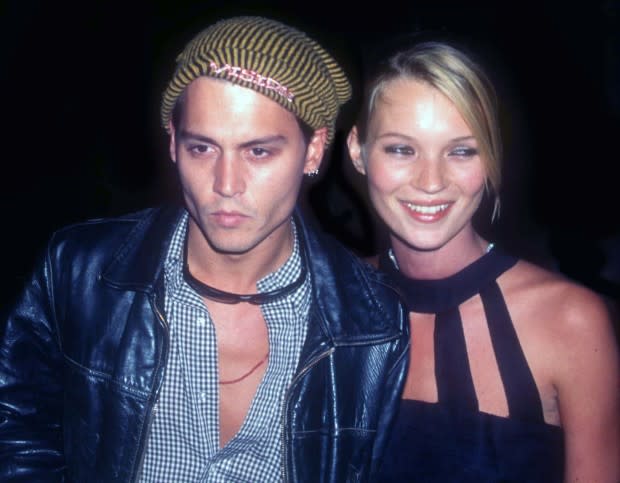 <p>IMAGO / agefotostock</p><p>An It boy of the ‘90s himself, Depp appears on this list multiple times. He dated model <strong>Kate Moss</strong> very publicly from 1994 to 1997, with more than their fair share of red carpet photos to show for it. </p><p>In 2022, Moss took the stand at Depp and <strong>Amber Heard</strong>’s defamation trial, dispelling the rumor that he pushed Moss down the stairs. </p>