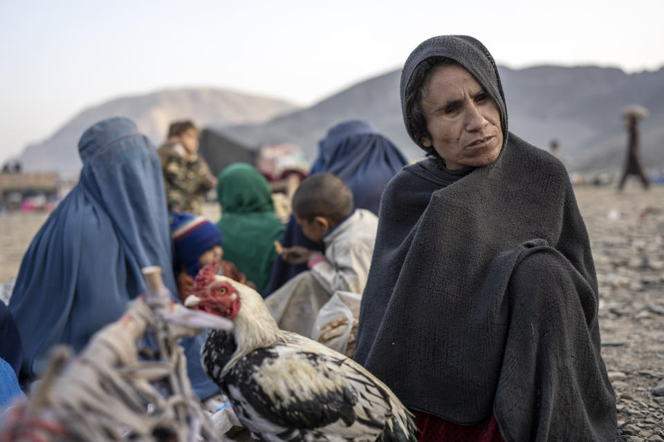 Afghan refugees settle in a camp near the Torkham Pakistan-Afghanistan border in Torkham, Afghanistan, Saturday, Nov. 4, 2023. A huge number of Afghans refugees entered the Torkham border to return home hours before the expiration of a Pakistani government deadline for those who are in the country illegally to leave or face deportation. (AP Photo/Ebrahim Noroozi)