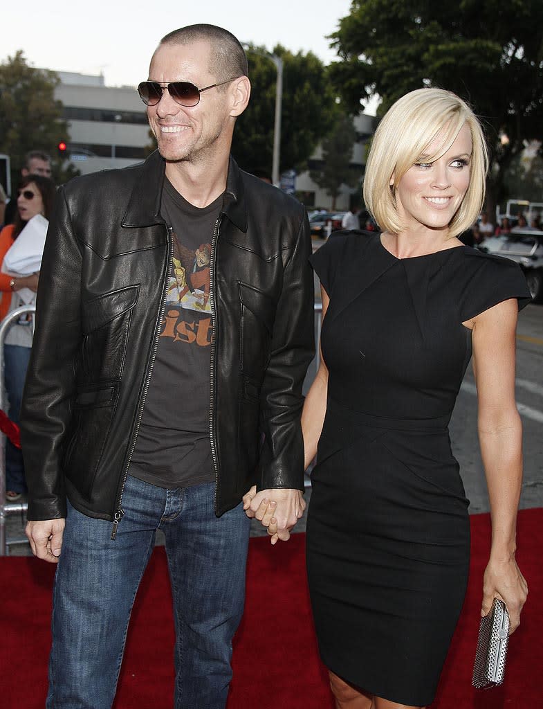 Pineapple Express LA Premiere 2008 Jim Carrey Jenny McCarthy