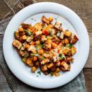 <p>Feel free to customize this speedy tofu and vegetable scramble with your favorite combination of vegetables and spice. Try to use veggies that will all cook at the same rate, like peppers, green beans and sugar snap peas. <a href="https://www.eatingwell.com/recipe/260725/tofu-vegetable-scramble/" rel="nofollow noopener" target="_blank" data-ylk="slk:View Recipe" class="link ">View Recipe</a></p>