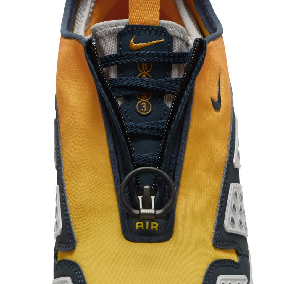 Nike Air SNDR Max ‘Canyon Gold/Deep Ocean-Light Smoke Grey-Speed Yellow-White’ (Unzipped). Credit: Nike