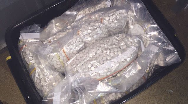 Approximately 90,000 tablets of MDMA was allegedly found during the raids. Source: Queensland Police Service.