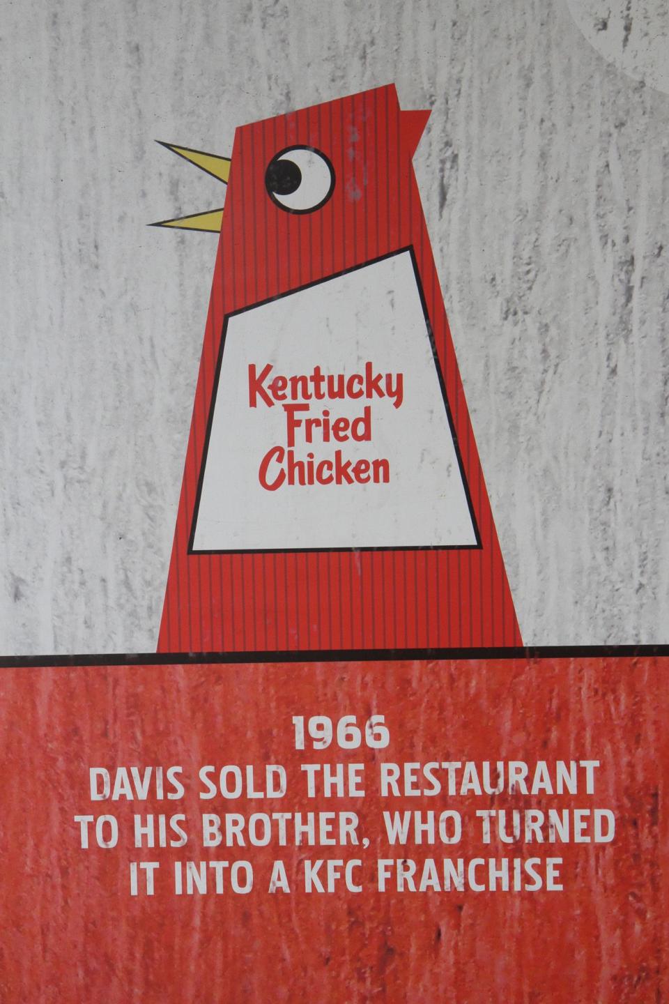In 1966, Davis sold the restaurant to his brother, who turned it into a KFC franchise.