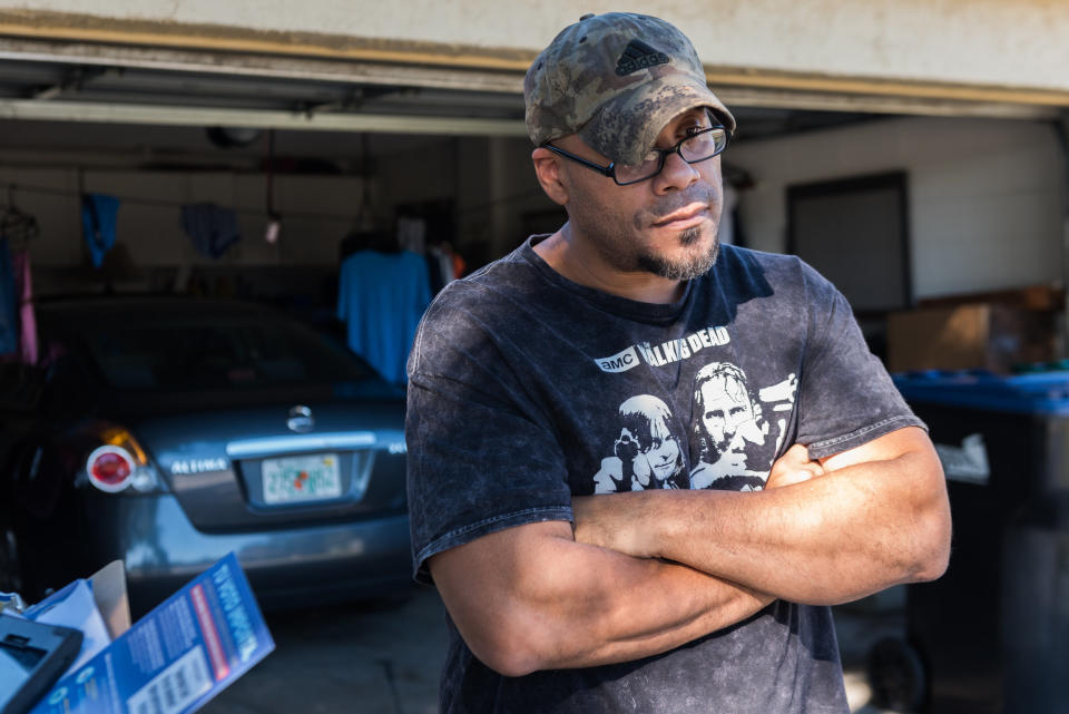 Pablo Gelabert stands outside his home in Orlando on Oct. 30, 2018. (Photo: Chris McGonigal/HuffPost)