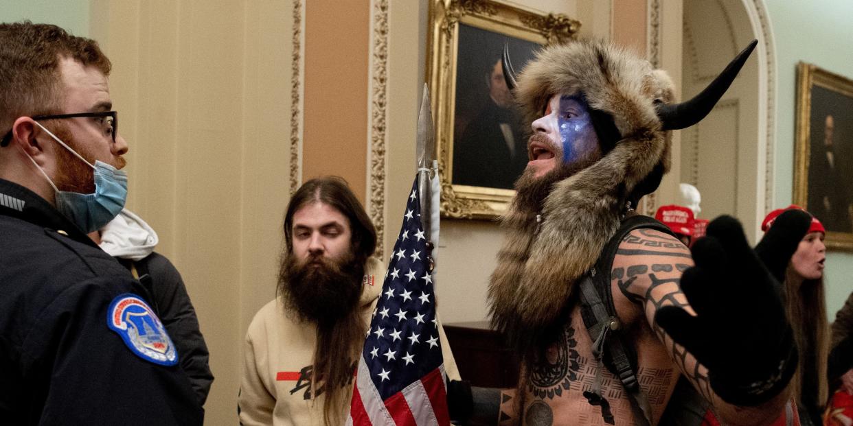 Qanon shaman viking riot capitol