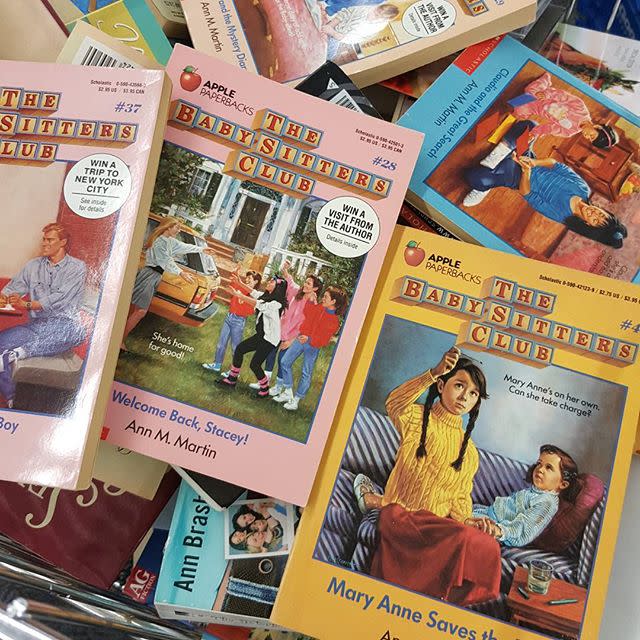 2) Buying $5 "The Baby Sitters Club" books at the mall.