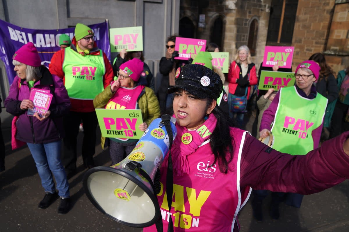 A new offer is being put to the unions in a bid to resolve the pay dispute among teachers in Scotland (PA) (PA Wire)