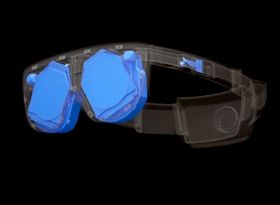 Un render del concepto de auriculares de realidad virtual «Mirror Lake». Meta