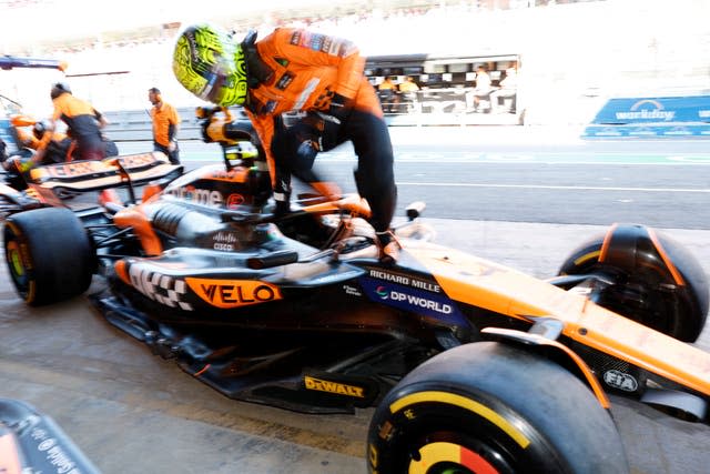 Lando Norris finished fastest in first practice 