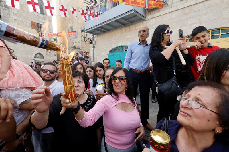 Holy Fire ceremony at the Church of the Nativity in Bethlehem