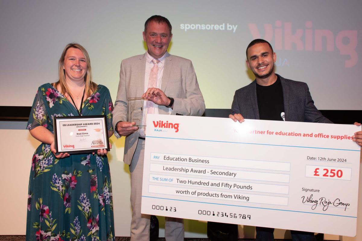 Rod Sims at the at the Education Business Awards ceremony in London <i>(Image: Supplied)</i>