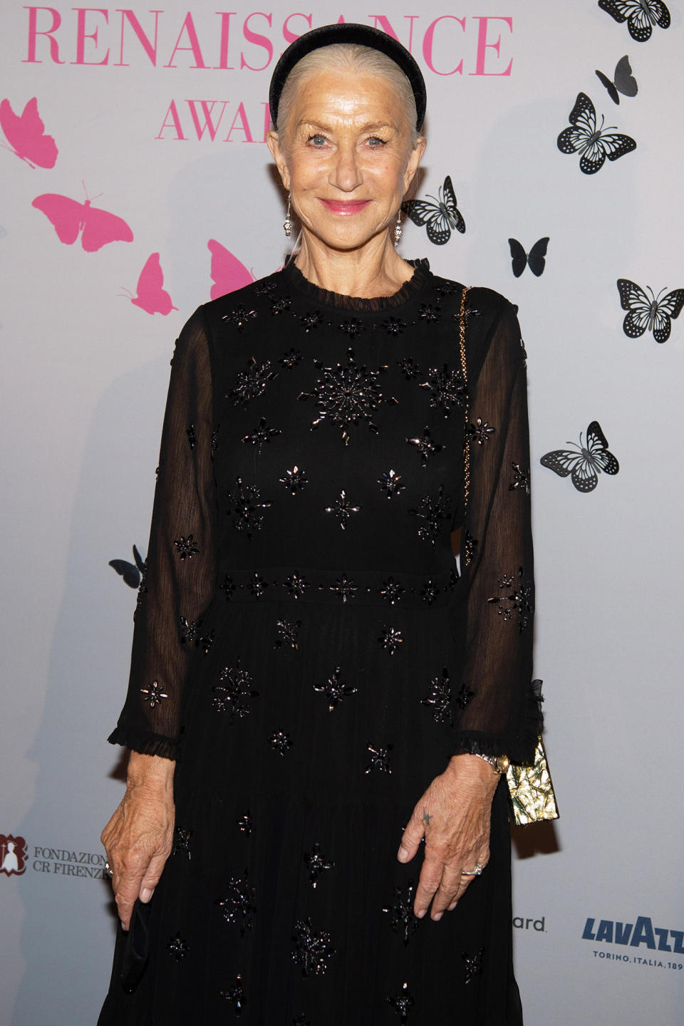 <p>Dame Helen Mirren arrives at the 2021 Renaissance Awards screening at Palazzo Vecchio on Oct. 11 in Florence, Italy. </p>