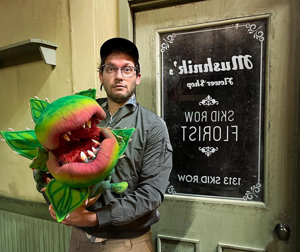 Artistic Director Jared Blount is starring as mild-mannered florist Seymour Krelborn in the campy classic "Little Shop of Horrors" June 9-July 1 at Guthrie's Pollard Theatre.