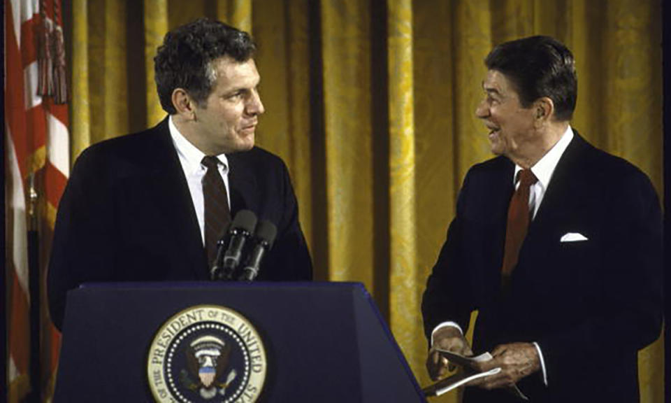 William Bennett, who was appointed education secretary in 1985, became one of the leading lights of the Reagan cabinet. (Diana Walker/Getty Images)