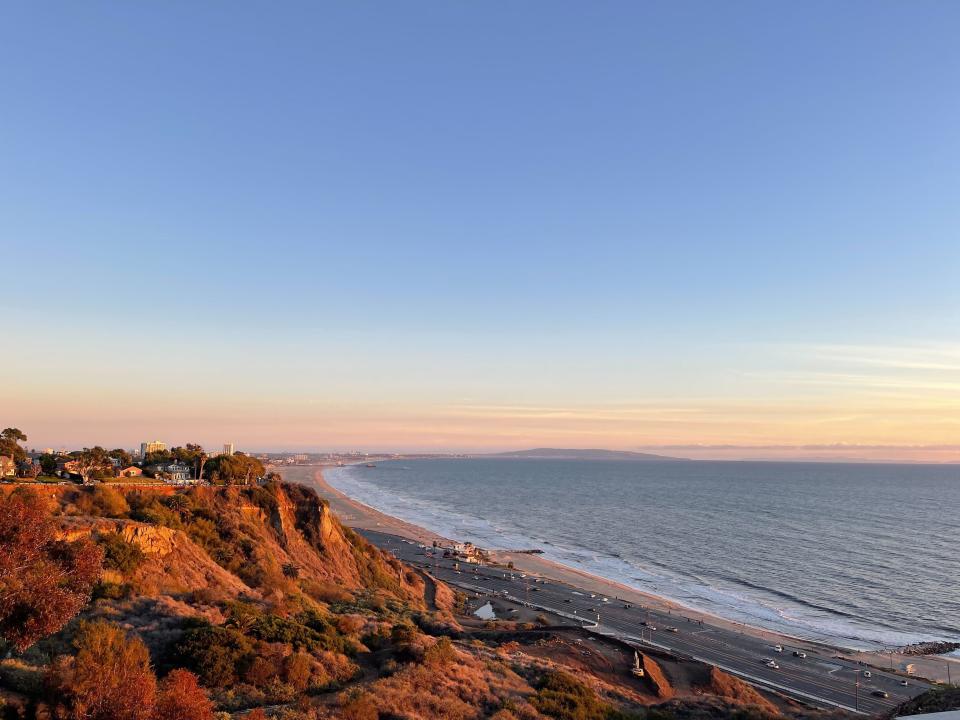 A view of the ocean from Los Angeles.