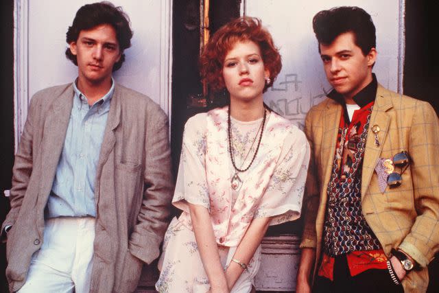 <p>Paramount/Kobal/Shutterstock</p> From left: Andrew McCarthy, Molly Ringwald and Jon Cryer in 1986's 'Pretty in Pink'