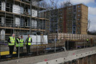 Britain's Prime Minister Theresa May visits a housing development in east London, March 5, 2018. REUTERS/Daniel Leal-Olivas/Pool