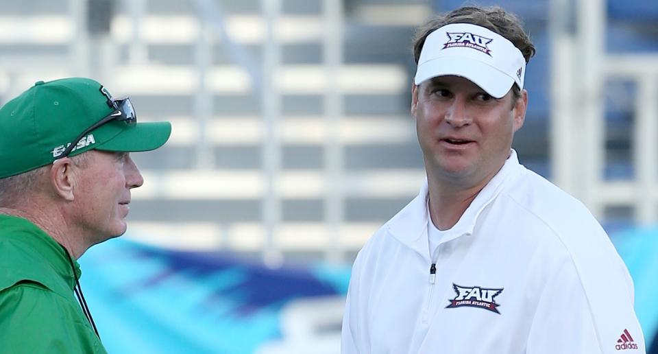 Lane Kiffin’s Florida Atlantic Owls are sitting atop the C-USA with a perfect conference record. (Getty)
