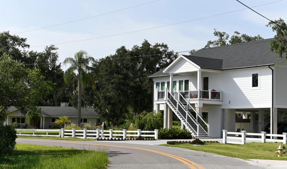 This four-bedroom, three-bath waterfront home at 1610 Bayshore Drive on Terra Ceia Island has an elevator. It is 4,200 square feet on a 1.07-acre lot and the asking price is $2.55 million.