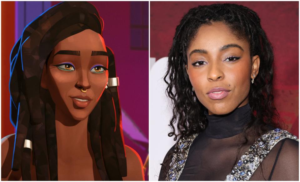 Jessica Williams alongside "Entergalactic" character