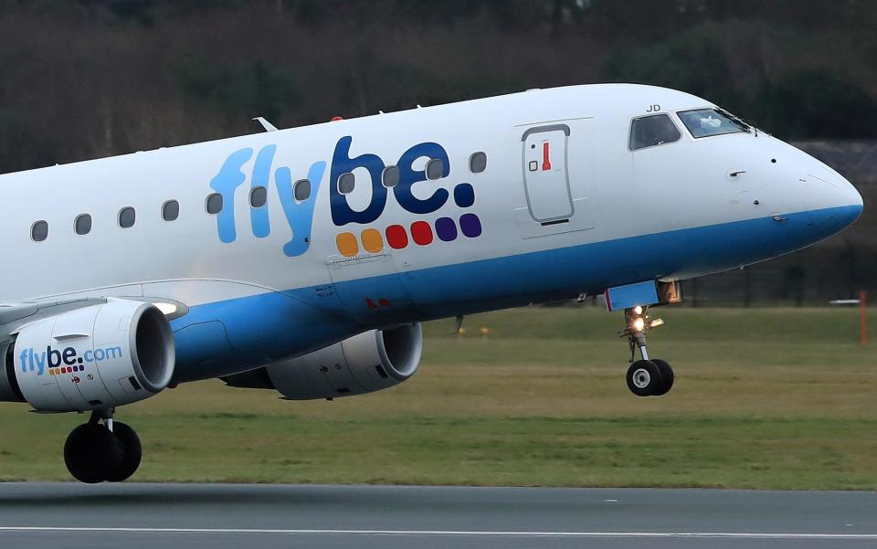 A Flybe plane takes off from Manchester Airport - Phil Noble /REUTERS