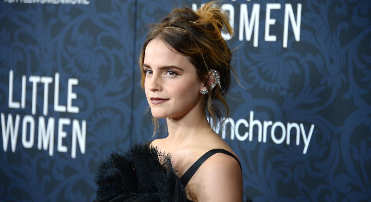 Emma Watson has reflected that using the term "self-partnered" to describe herself "really riled" some people up (Getty Images)