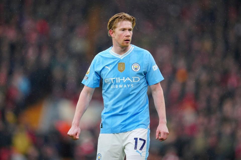 De Bruyne could return for Sunday’s game (AP)