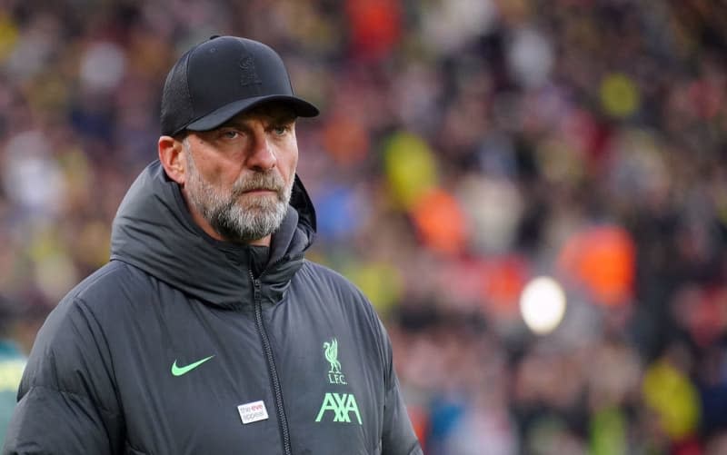 Liverpool manager Jurgen Klopp is pictured before the English FA Cup fourth round soccer match between Liverpool and Norwich City at the Anfield. Peter Byrne/PA Wire/dpa